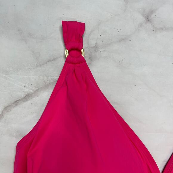 Bleu Rod Beattie Shirred Ring Tankini Top Plus Size 22W Rose Pink New Slimming - Picture 3 of 7